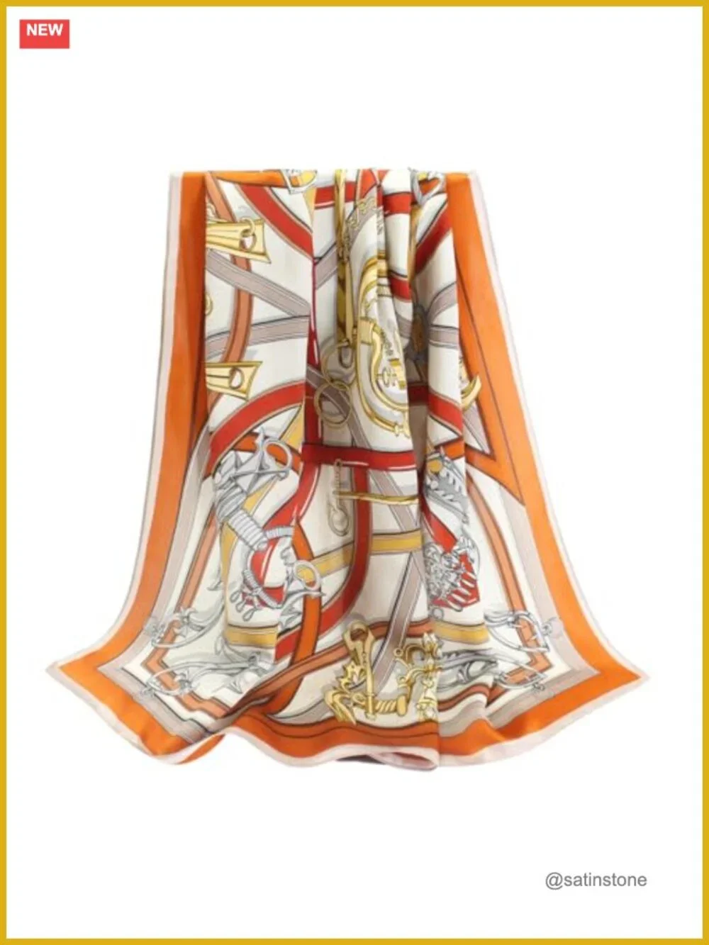 100% Mulberry Silk Square Scarf Women 35